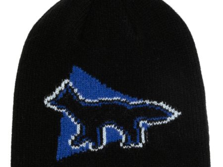 X Maison Kitsuné Logo-Intarsia Beanie on Sale