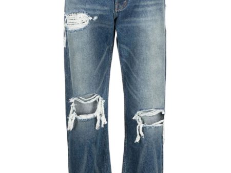 Boxer Distressed Straight-Leg Jeans For Cheap