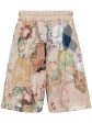 Patchwork Cotton Track Shorts Sale