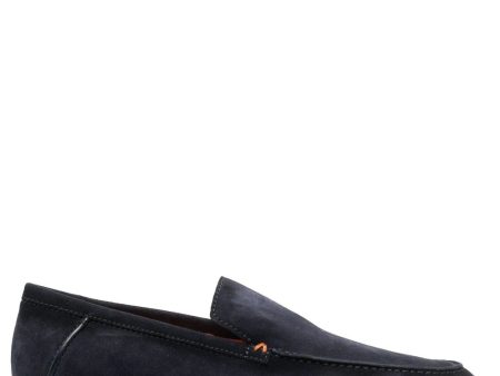 Almond-Toe Suede Loafers Hot on Sale