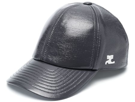 Logo-Embroidered Glossy-Finish Cap For Cheap