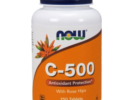 Vitamin C-500 with Rose Hips, 250 Tablets, NOW Foods For Discount