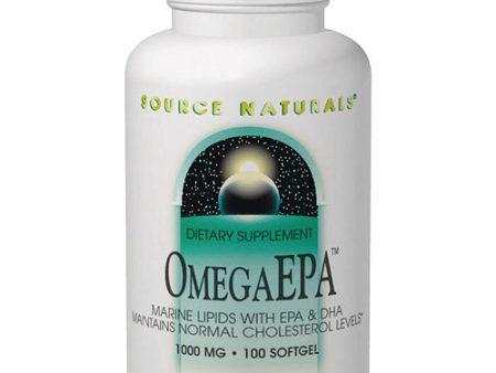 Omega EPA Fish Oil 1000 mg, 100 Softgels, Source Naturals For Sale