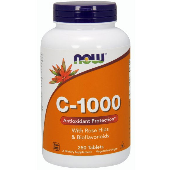 Vitamin C-1000 with Rose Hips 250 Tabs, NOW Foods Online now