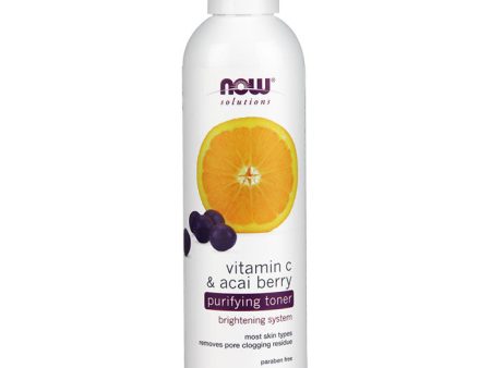 Vitamin C & Acai Berry Purifying Toner, 8 oz, NOW Foods Online Sale