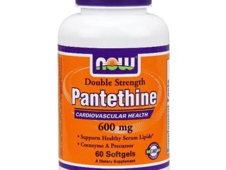 Pantethine 600 mg Double Strength, 60 Softgels, NOW Foods Discount