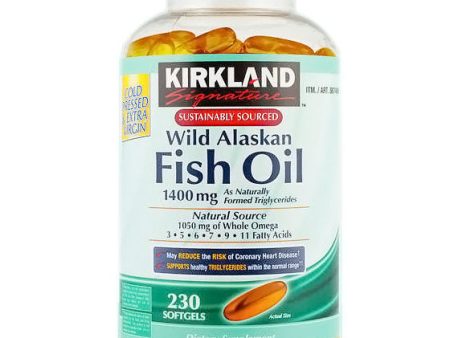 Kirkland Signature Wild Alaskan Fish Oil 1400 mg, 230 Softgels Online now