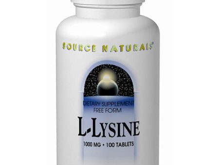 L-Lysine 500mg 100 tabs from Source Naturals Fashion