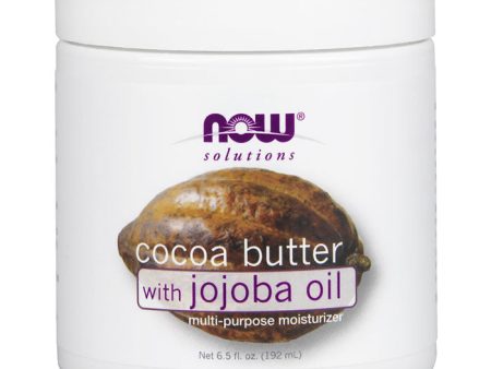 Cocoa Butter with Jojoba Oil, 6.5 oz, NOW Foods Sale