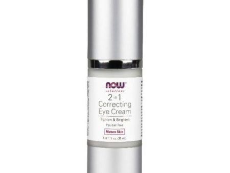 2 In 1 Correcting Eye Cream (Tighten & Brighten), 1 oz, NOW Foods Sale