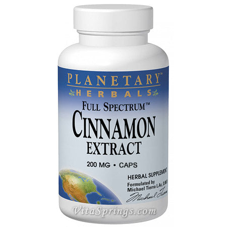 Cinnamon Extract 200mg 240 vegi capsules, Planetary Herbals Online now