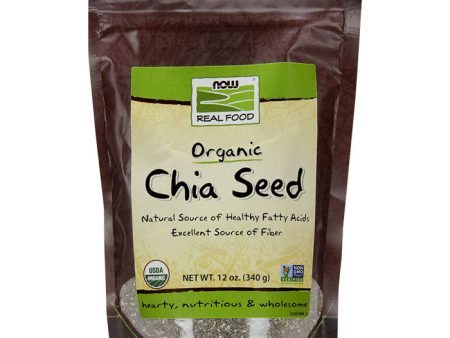 Chia Seed (Black), Certified Organic, 12 oz, NOW Foods For Discount