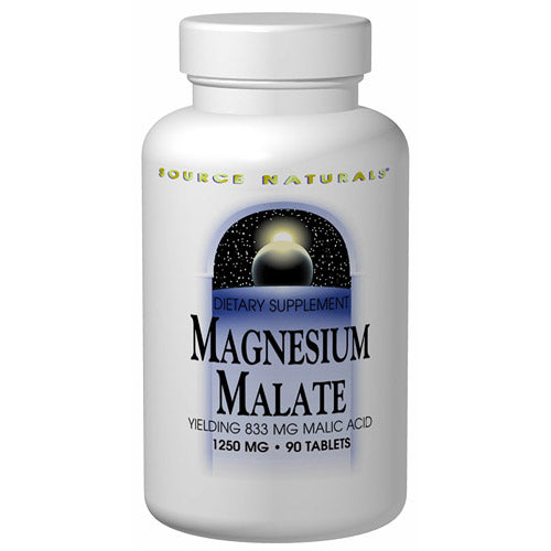 Magnesium Malate 1250mg 90 tabs from Source Naturals Supply