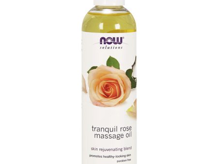 Tranquil Rose Massage Oil, 8 oz, NOW Foods Online now