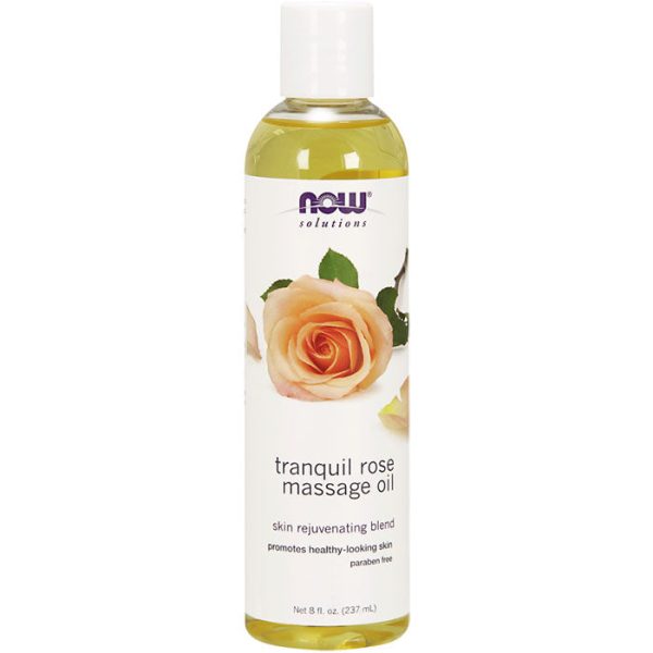 Tranquil Rose Massage Oil, 8 oz, NOW Foods Online now