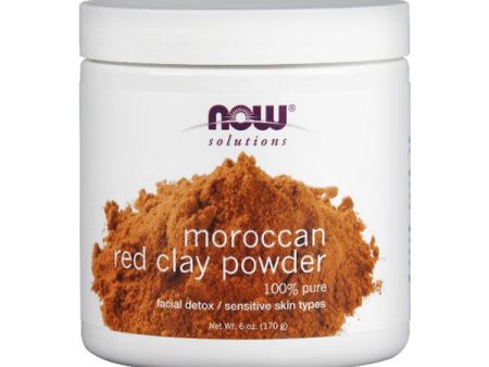 Red Clay Powder Moroccan Facial Mask, 6 oz, NOW Foods Supply