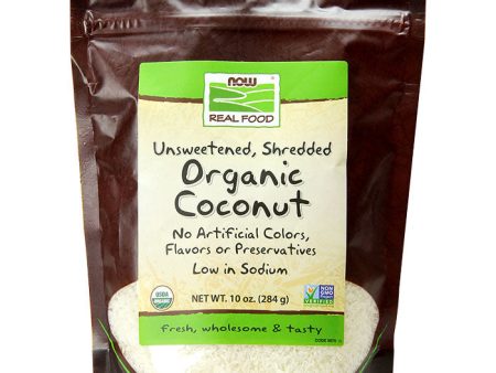 Organic Coconut Shredded, Unsweetened, 10 oz, NOW Foods Sale