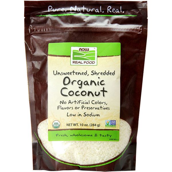 Organic Coconut Shredded, Unsweetened, 10 oz, NOW Foods Sale