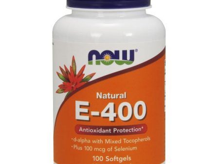 Vitamin E 400 IU With Selenium 100 Gels, NOW Foods Supply