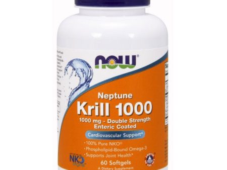 Neptune Krill Oil 1000 mg Enteric Coated, 60 Softgels, NOW Foods For Sale