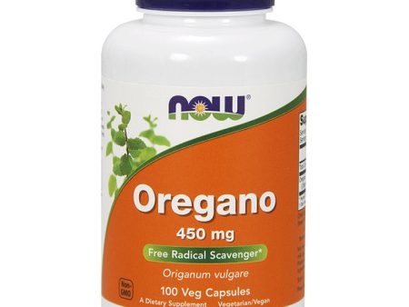 Oregano 450 mg, 100 Vegetarian Capsules, NOW Foods Cheap