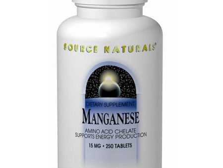 Manganese Chelate 15mg 250 tabs from Source Naturals Hot on Sale