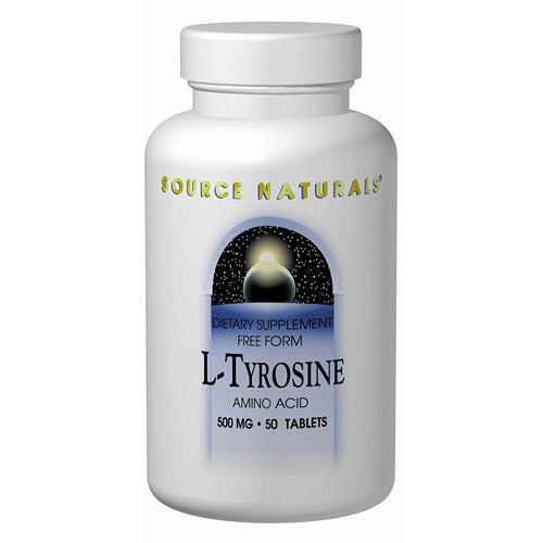 L-Tyrosine 500mg 50 tabs from Source Naturals on Sale