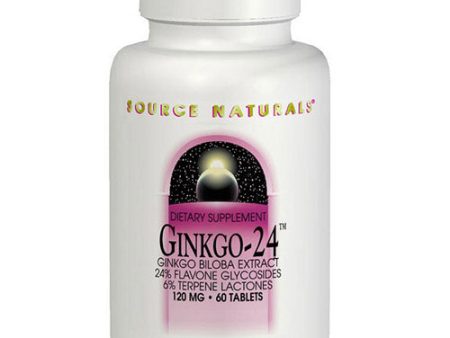 Ginkgo-24 Ginkgo Biloba Extract 40mg 120 tabs from Source Naturals Hot on Sale