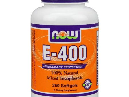 Vitamin E 400 IU, Mixed Tochopherols Unesterified, 250 Softgels, NOW Foods Online Sale