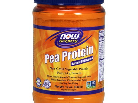 Pea Protein Natural Unflavored, 12 oz, NOW Foods Sale