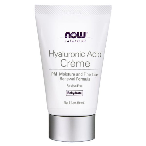 Hyaluronic Acid Cream, Night Moisture & Renewal Formula, 2 oz, NOW Foods Supply