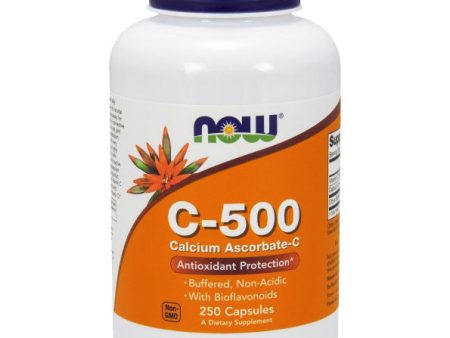 Vitamin C-500 Calcium Ascorbate, 250 Capsules, NOW Foods Supply