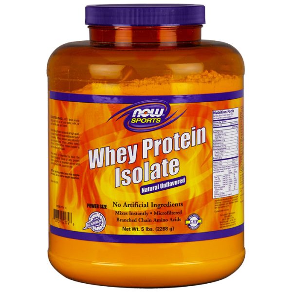 Whey Protein Isolate 100% Pure 5 lb, NOW Foods Discount