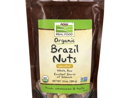 Organic Brazil Nuts, Whole, Raw & Unsalted, 10 oz, NOW Foods For Discount