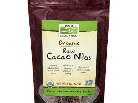 Cacao Nibs Raw Organic, 8 oz, NOW Foods Hot on Sale