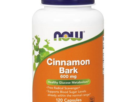 Cinnamon Bark 600 mg, 120 Capsules, NOW Foods Online Sale