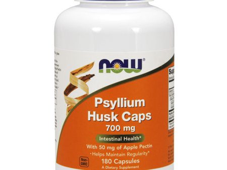 Psyllium Husk 700 mg Plus Apple Pectin, 180 Capsules, NOW Foods Online Hot Sale