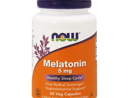 Melatonin 5 mg, 60 Vegetarian Capsules, NOW Foods Discount