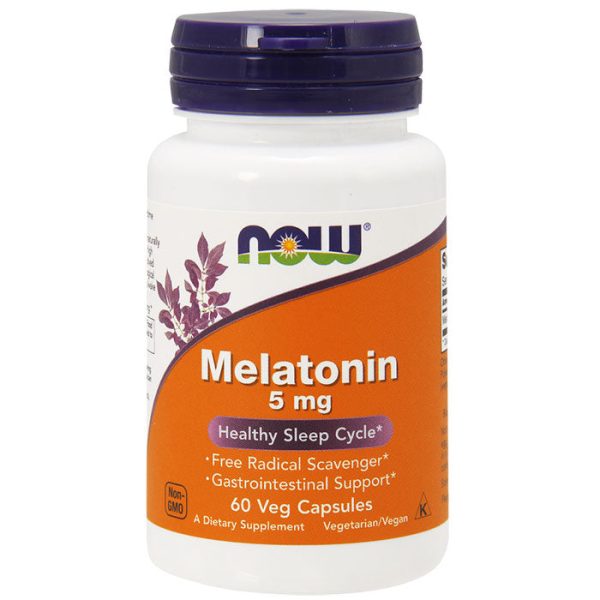 Melatonin 5 mg, 60 Vegetarian Capsules, NOW Foods Discount