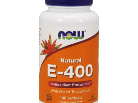 Vitamin E-400 Mixed Tochopherols Unesterified 100 Softgels, NOW Foods Fashion