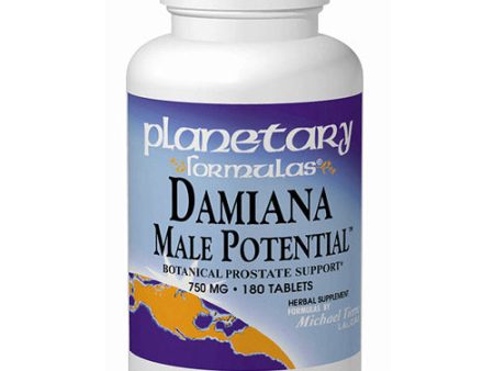 Damiana Male Potential, Value Size, 180 Tablets, Planetary Herbals Fashion