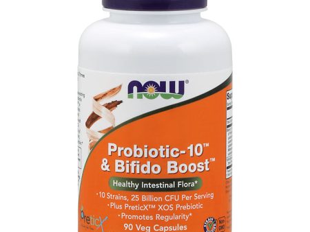 Probiotic-10 & Bifido Boost Caps, 90 Veg Capsules, NOW Foods on Sale