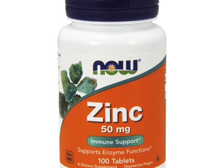 Zinc 50mg 100 Tabs, NOW Foods Online Sale