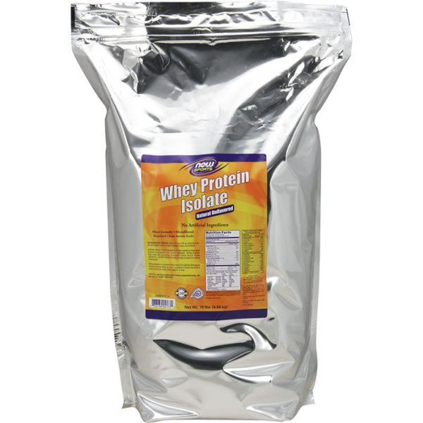 Whey Protein Isolate Unflavored Mega Pack, 10 lb, NOW Foods Supply