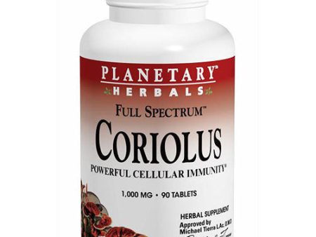 Planetary Ayurvedics Coriolus Full Spectrum, 30 Tablets, Planetary Herbals Sale