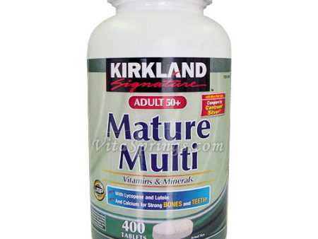 Kirkland Signature Adults 50+ Mature Multi Vitamins & Minerals 400 Tablets Fashion