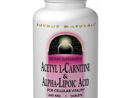 Acetyl L-Carnitine & Alpha-Lipoic Acid, Value Size, 240 Tablets, Source Naturals Online Hot Sale