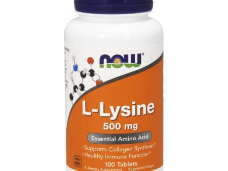 L-Lysine 500 mg Vegetarian - 100 Tabs, NOW Foods Fashion