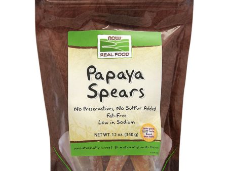 Papaya Spears, 12 oz, NOW Foods Online Hot Sale