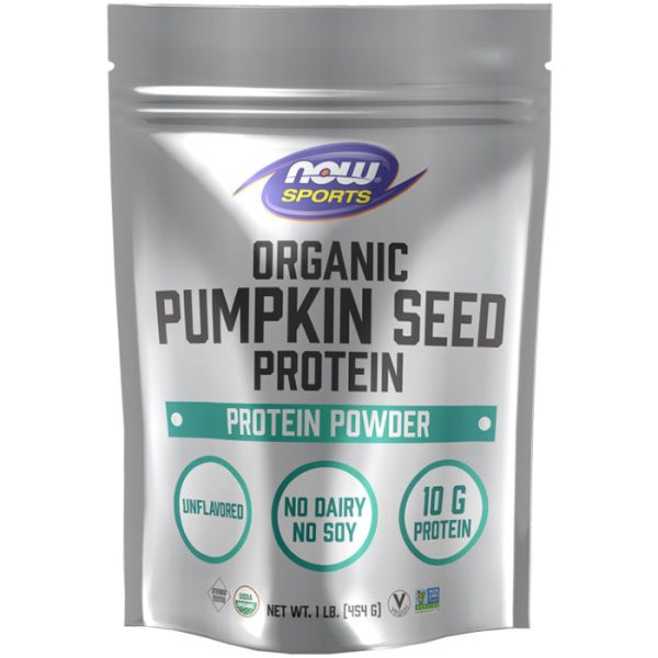 Organic Pumpkin Seed Protein Powder, Unflavored, 1 lb (454 g), NOW Foods Online Hot Sale